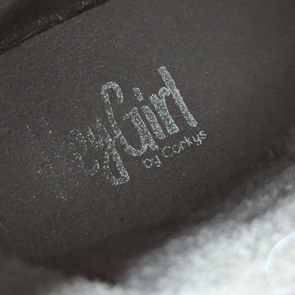 Corkys Razzle Dazzle Black Glitter Ankle Booties Heeled Boots Womens 8 Hey Girl - Picture 6 of 7